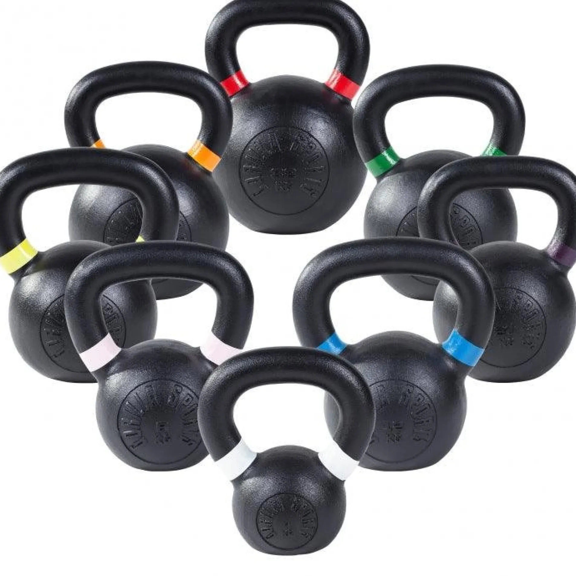 Kettlebell aus Gusseisen mit Farbmarkierung 4 - 32 kg