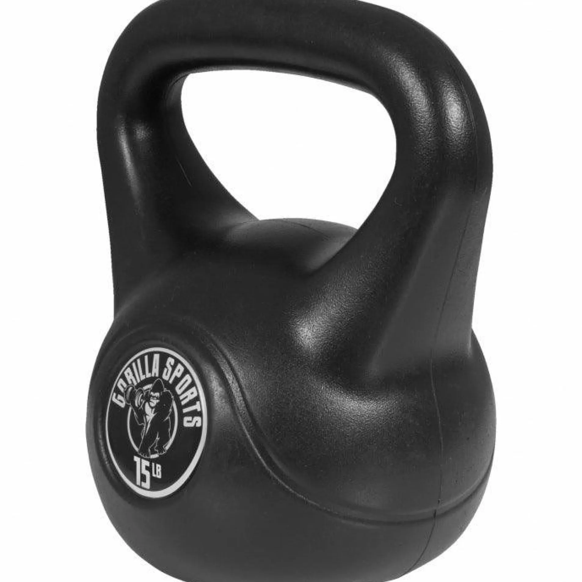 Kettlebell aus Kunststoff 10-45 Pfund (4,5-20,4 kg), Schwarz