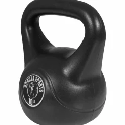Kettlebell aus Kunststoff 10-45 Pfund (4,5-20,4 kg), Schwarz