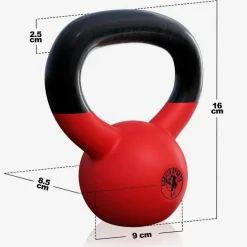 Kettlebell Gusseisen Neopren rot 2 - 32 kg