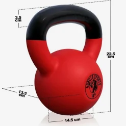 Kettlebell Gusseisen Neopren rot 2 - 32 kg