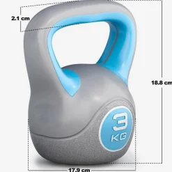 Kettlebell Kunststoff grau 2 - 20 kg