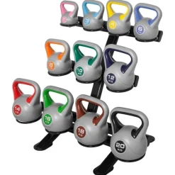 Kettlebell Kunststoff grau 2 - 20 kg