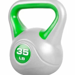 Kettlebell Stylish - 5 - 45 Pfund, Zement, Kunststoffabdeckung