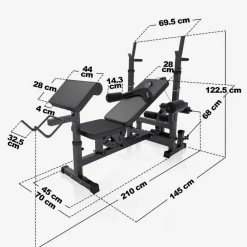 Kraftstation Universal inkl, Langhantel Set Gusseisen 108 kg
