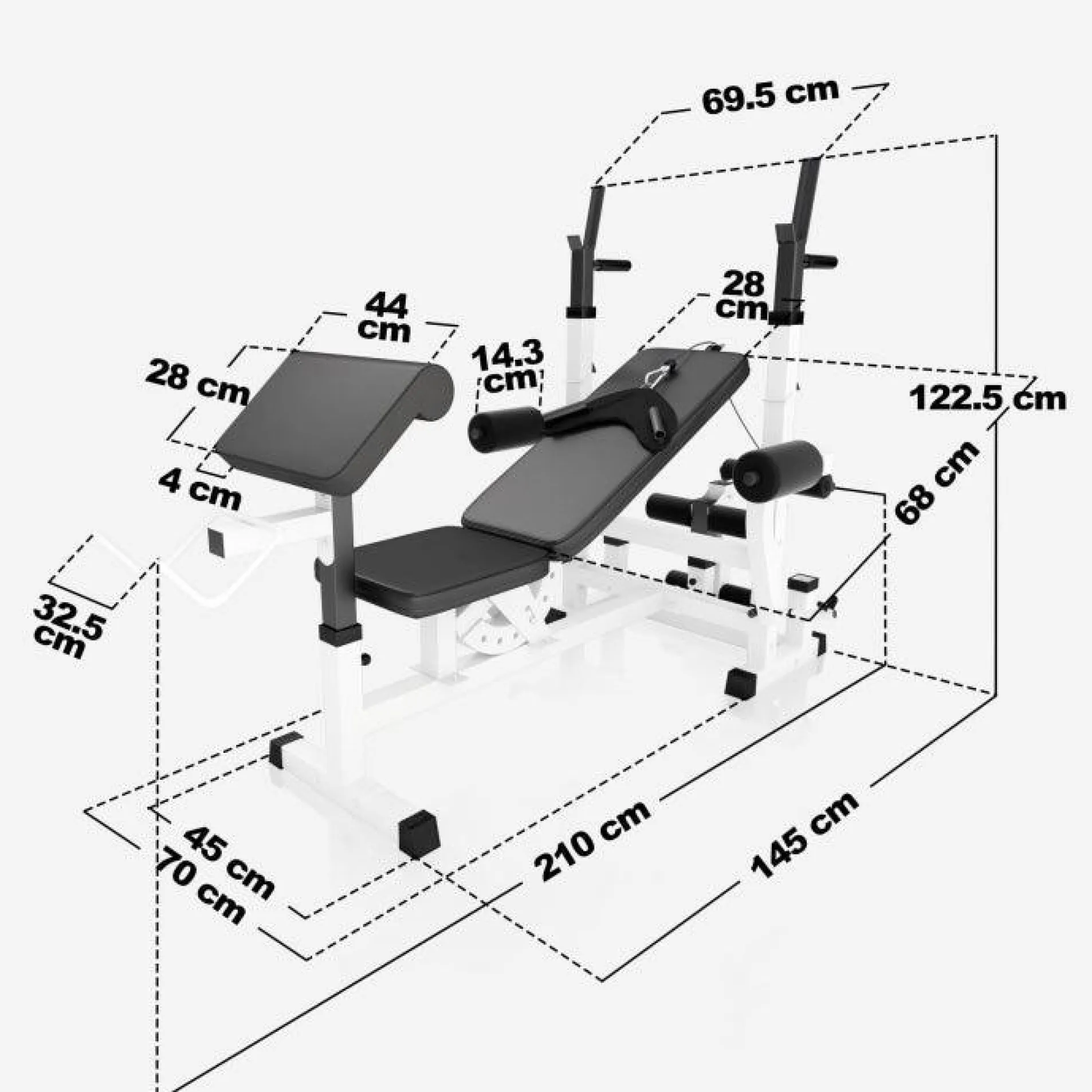 Kraftstation Universal Set Gummi 108 kg