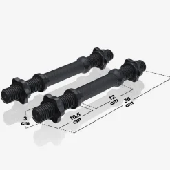 Kurzhantel 2er Set 35 cm mit Sternverschlüssen