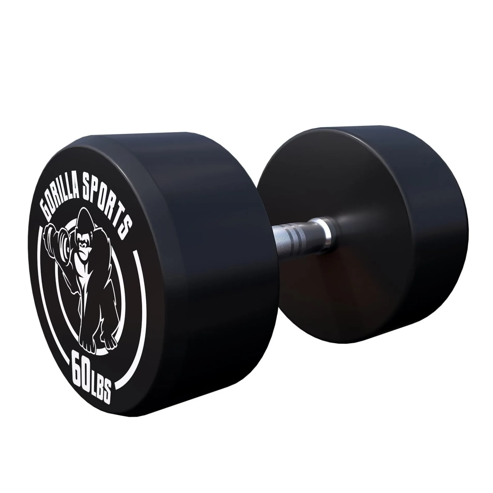Kurzhantel Gummi 5 - 60 Pfund (2,5-27.2 kg), Gusseisen, verchromt