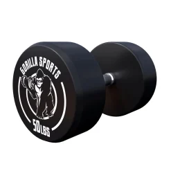 Kurzhantel Gummi 5 - 60 Pfund (2,5-27.2 kg), Gusseisen, verchromt
