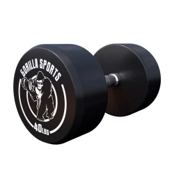 Kurzhantel Gummi 5 - 60 Pfund (2,5-27.2 kg), Gusseisen, verchromt