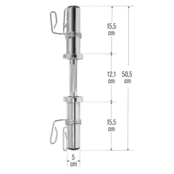 Kurzhantel Olympia 50 cm mit Verschlüssen