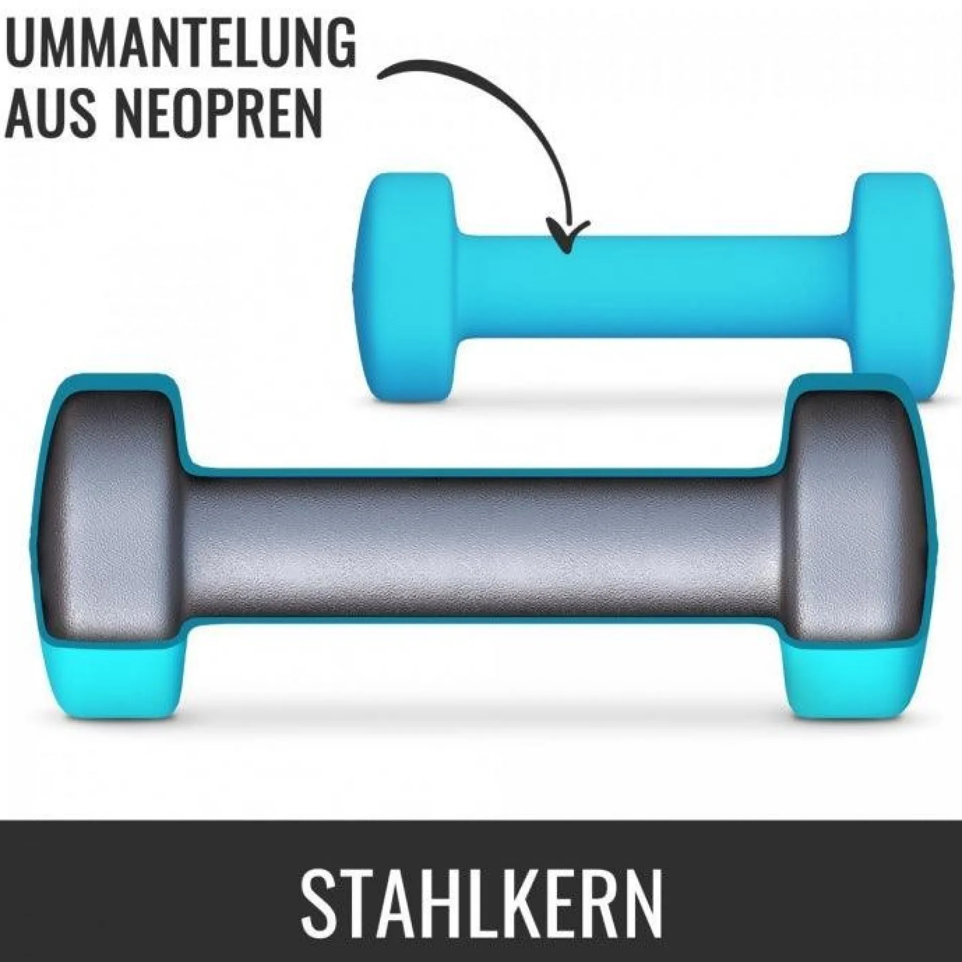 Kurzhantel Set Aerobic 12 kg inkl, Koffer