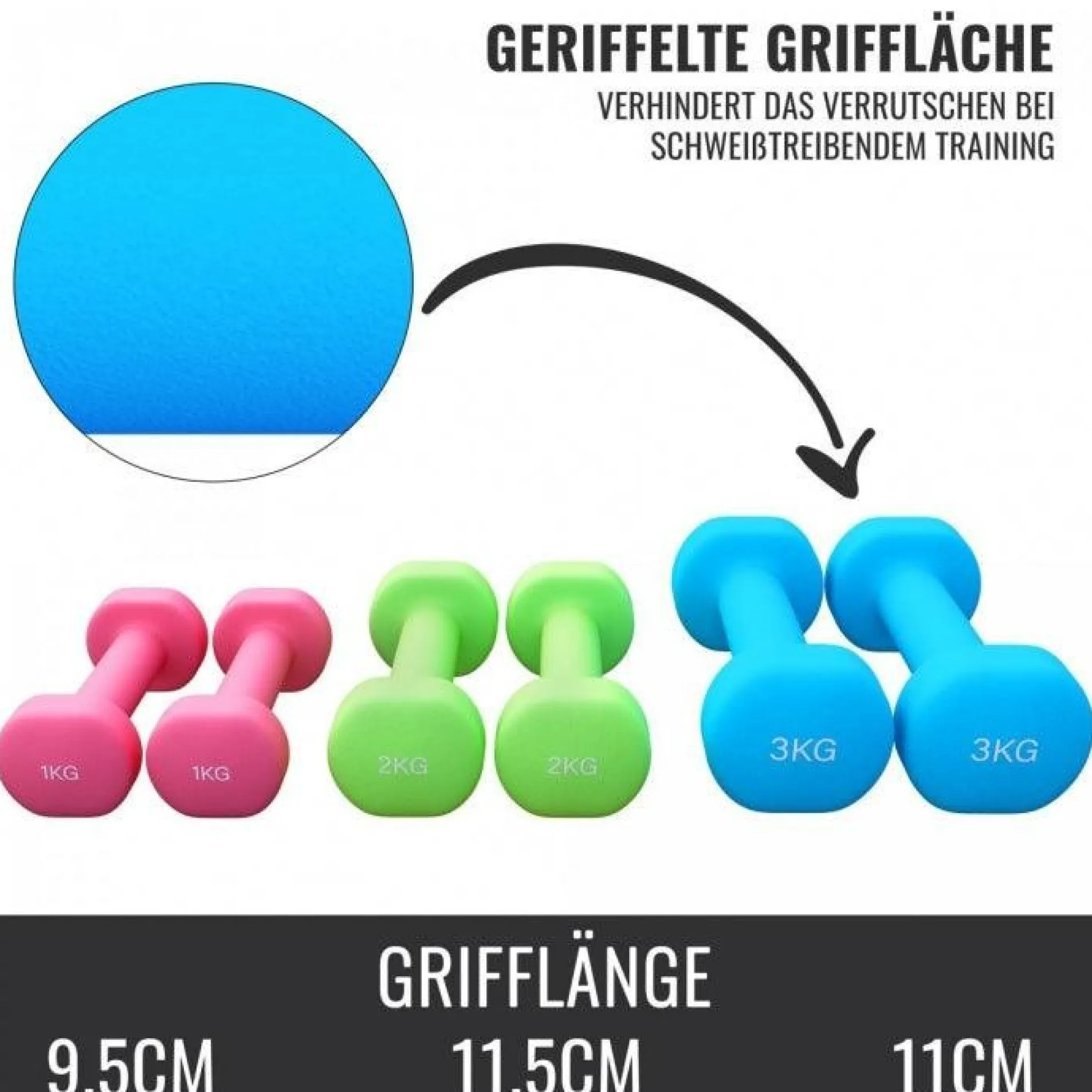 Kurzhantel Set Aerobic 12 kg inkl, Koffer