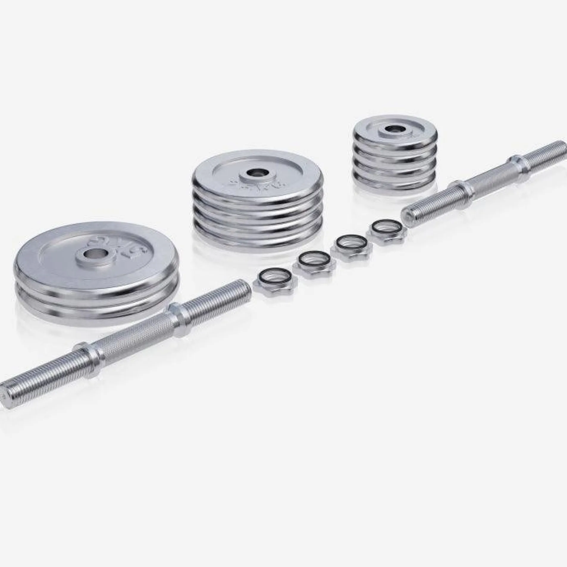Kurzhantel Set Chrom 30 kg mit Sternverschlüssen