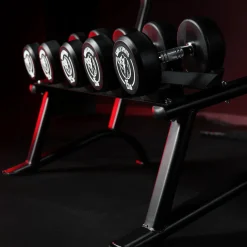 Kurzhantel Set Gummi 90 kg inkl, Ablage
