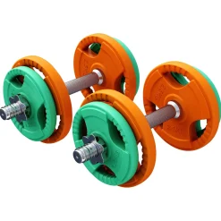 Kurzhantel Set Gummi Gripper 20 kg mit Verschlüssen