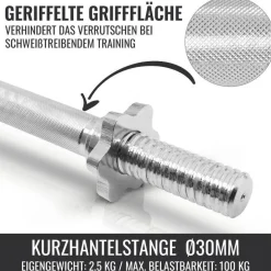 Kurzhantel Set Gummi Gripper 30 kg mit Verschlüssen