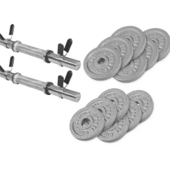 Kurzhantel Set Gusseisen 27,5 kg mit Federverschlüssen
