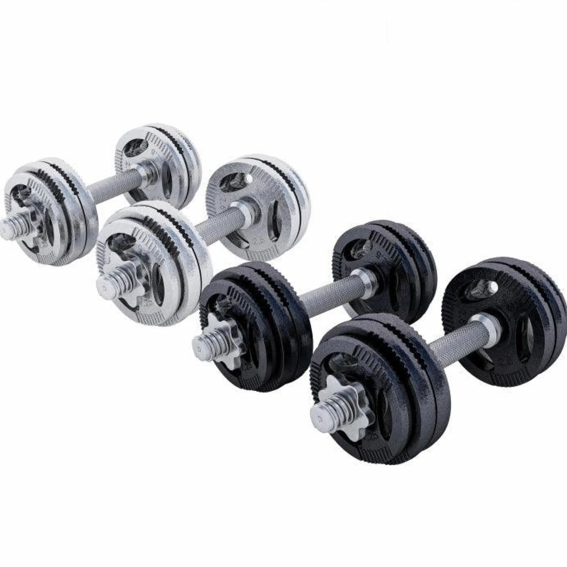 Kurzhantel Set Gusseisen Gripper 30 kg mit Sternverschlüssen