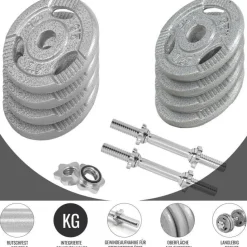Kurzhantel Set Gusseisen Gripper 30 kg mit Sternverschlüssen
