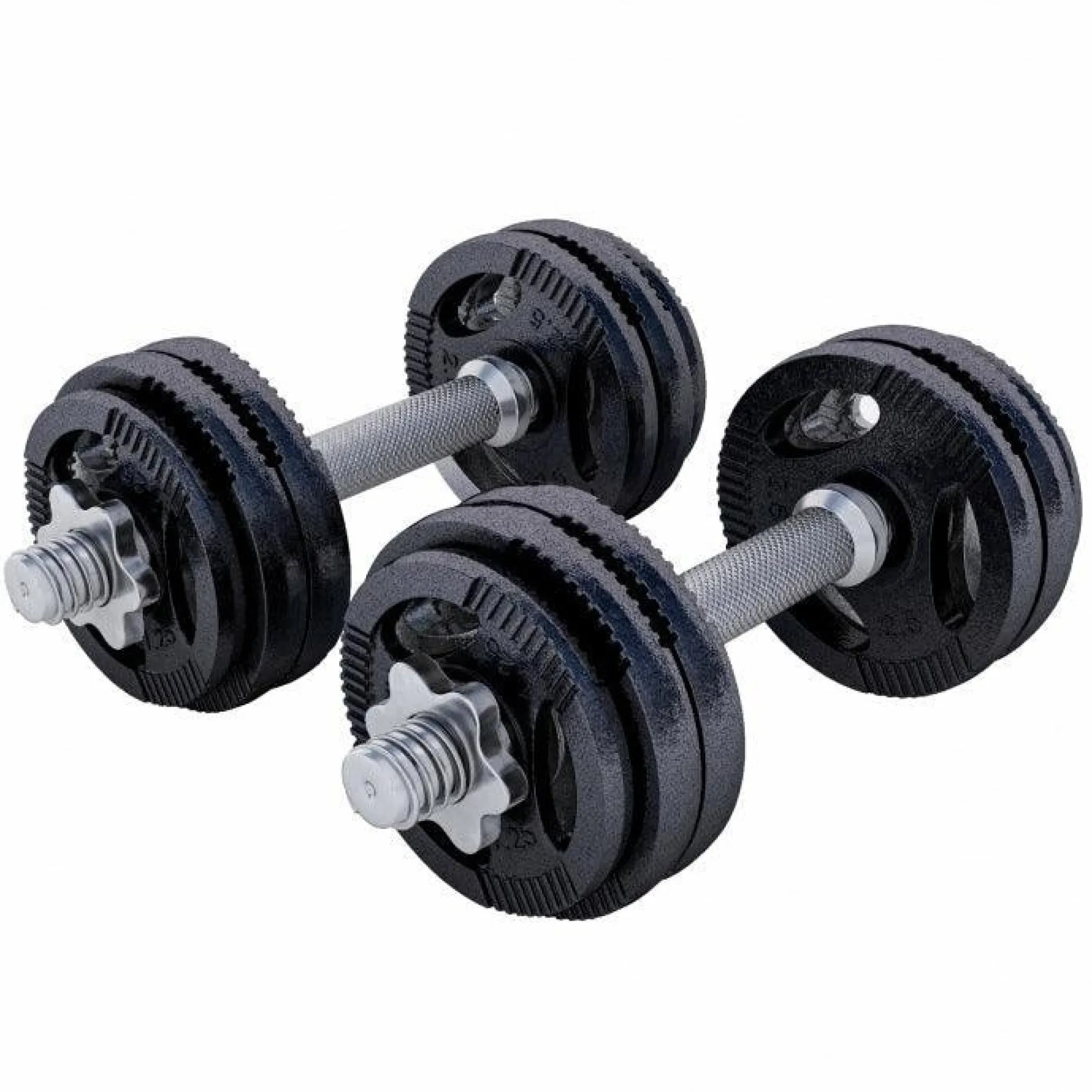 Kurzhantel Set Gusseisen Gripper 30 kg mit Sternverschlüssen
