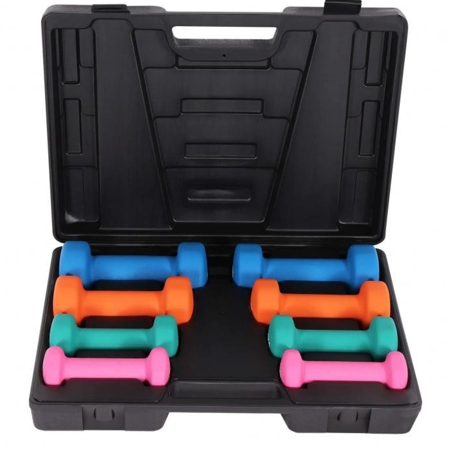 Kurzhantel Set Gymnastik Neopren 10 kg mit Koffer