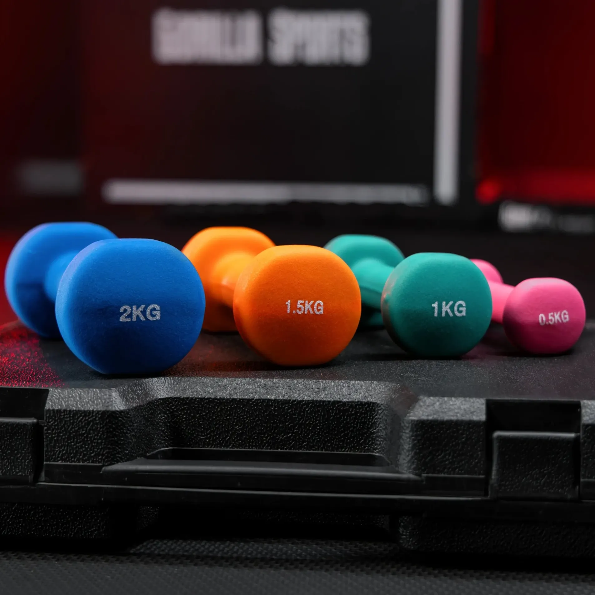 Kurzhantel Set Gymnastik Neopren 10 kg mit Koffer
