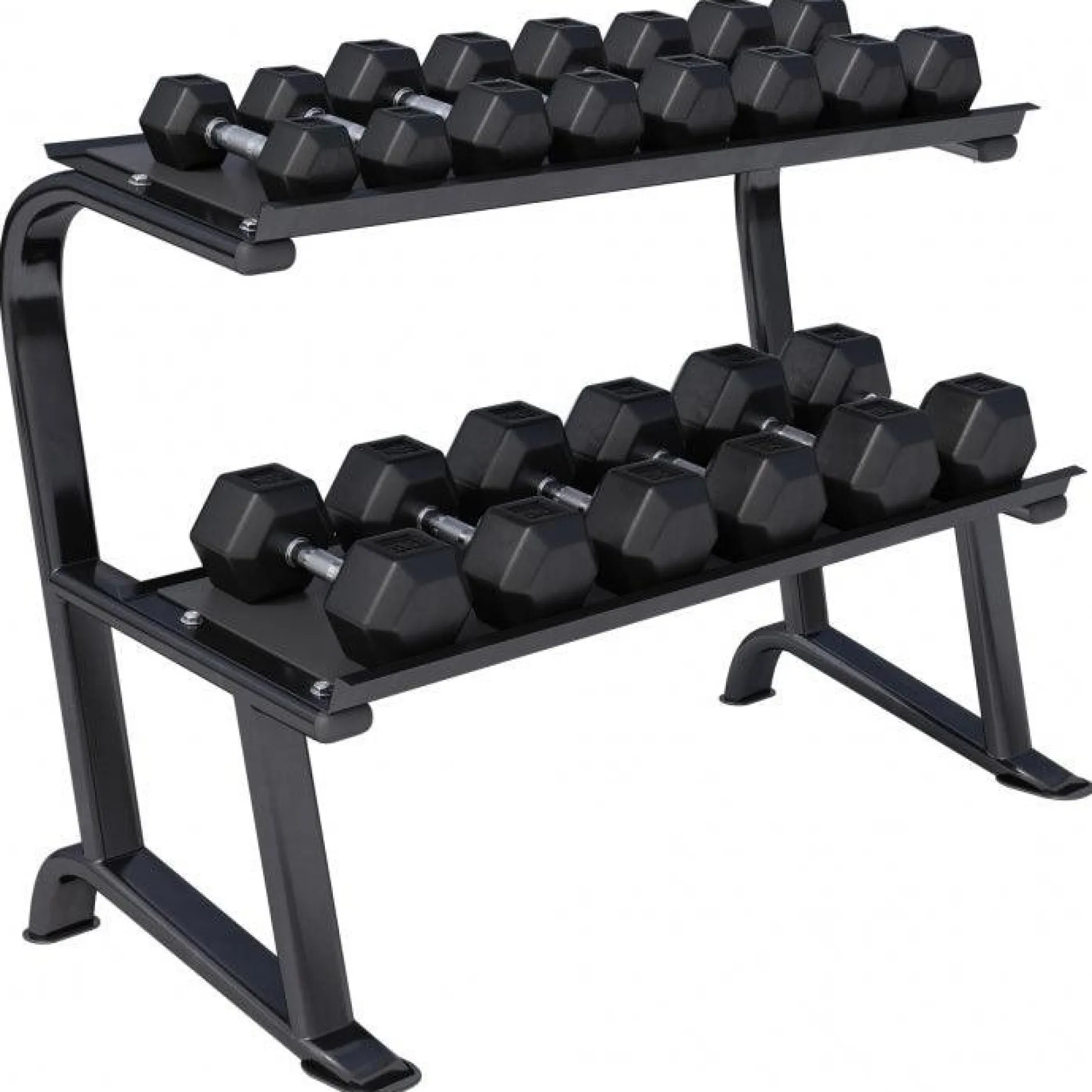Kurzhantel Set Hexagon 237 kg inkl, Ablage