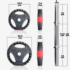 Kurzhantel Set Kunststoff Gripper 30 kg mit Sternverschlüssen