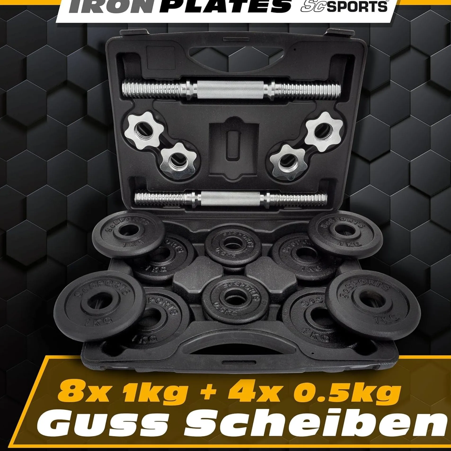 Kurzhantel Set mit Koffer 15 - 20 kg