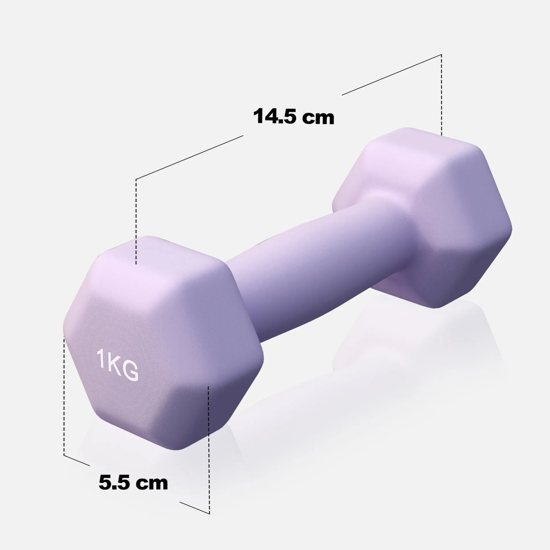 Kurzhanteln Gymnastik Neopren Hexagon 2 - 10 kg