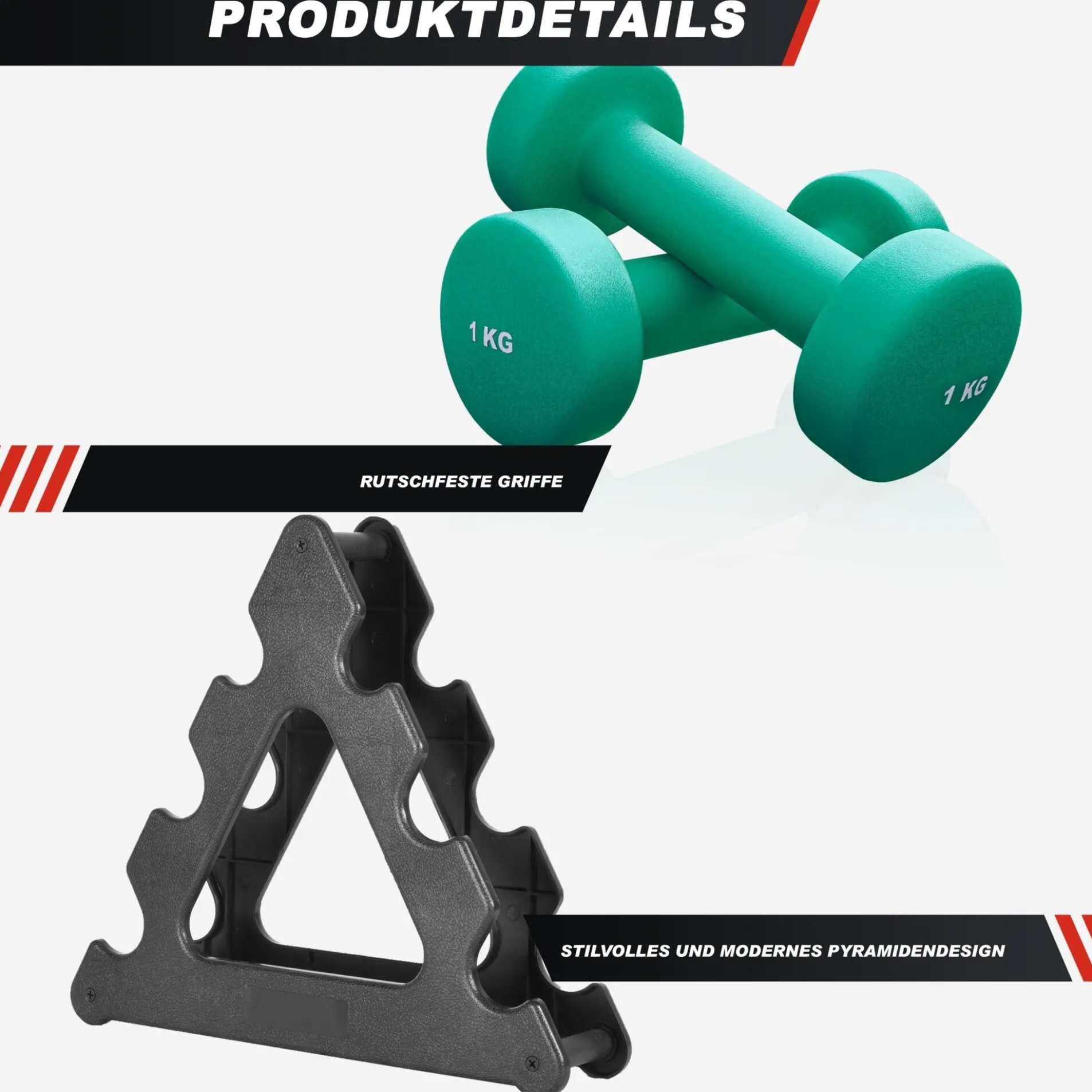 Kurzhanteln Gymnastik Neopren Rund 1 - 10 kg