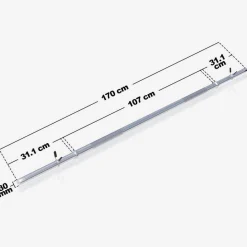 Langhantel 170 cm mit Federverschlüssen