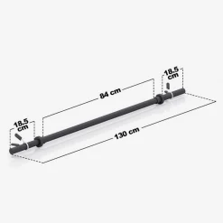 Langhantel Aerobic 130 cm mit Federverschlüssen