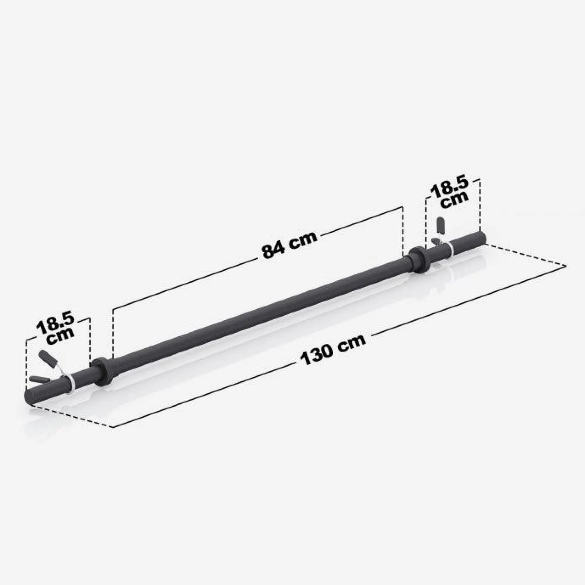 Langhantel Aerobic 130 cm mit Federverschlüssen