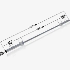 Langhantel Olympia 218 cm mit Verschlüssen