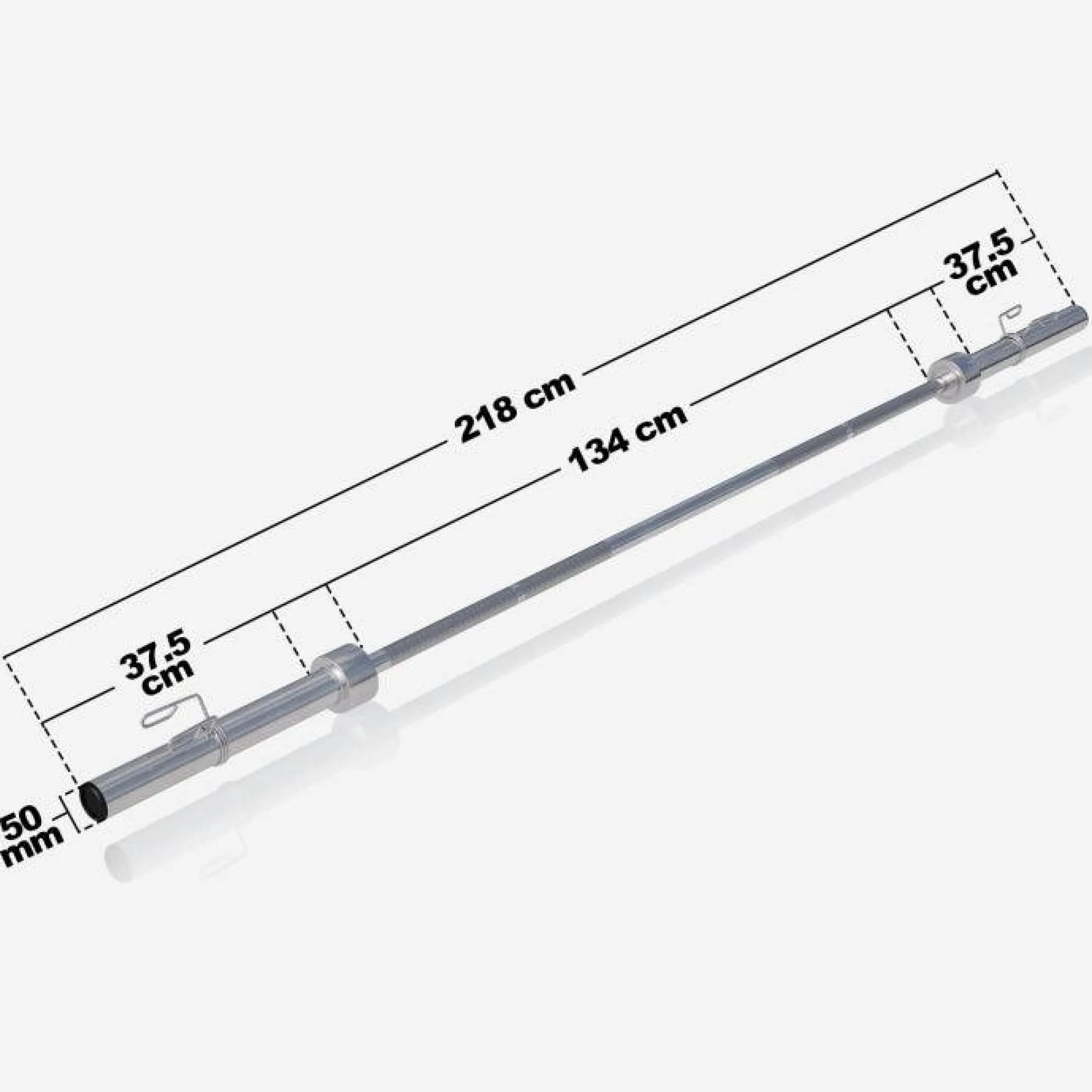Langhantel Olympia 218 cm mit Verschlüssen