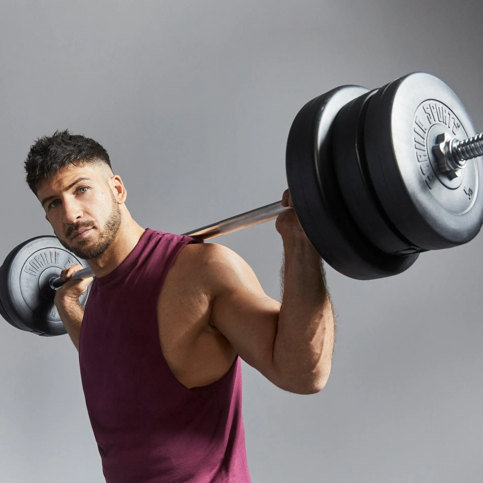 Langhantel Set Kunststoff 60 - 130 kg mit Sternverschlüssen