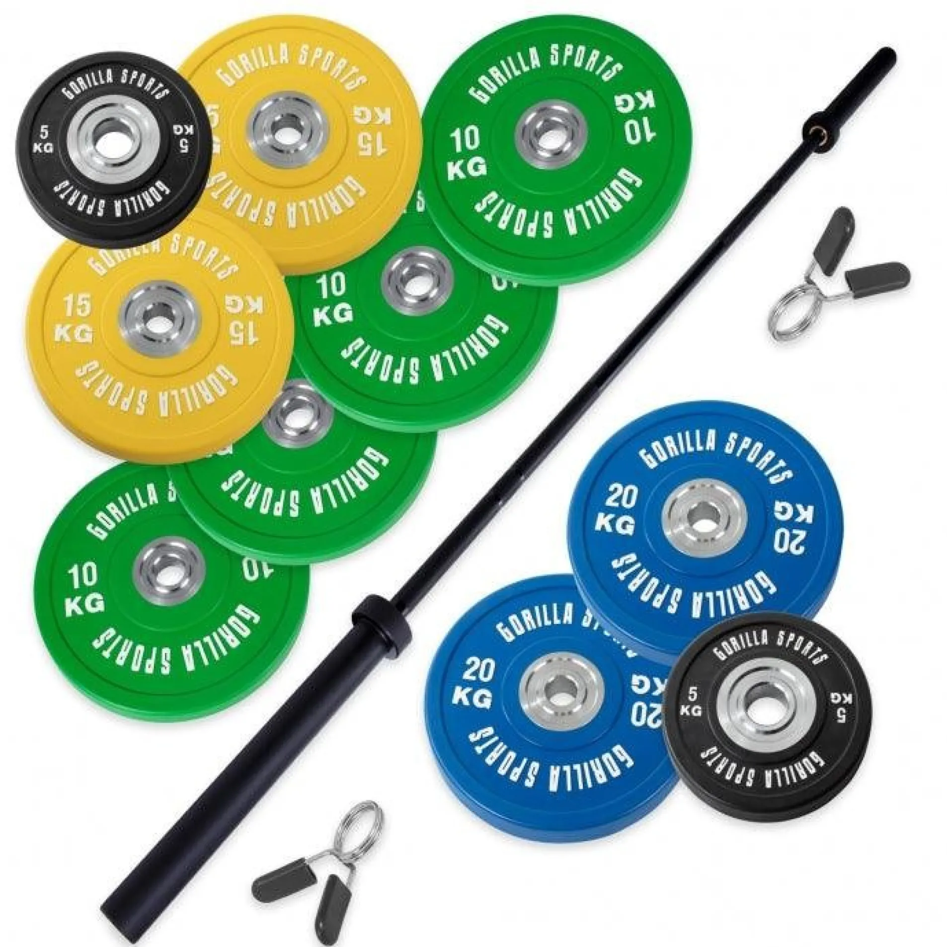 Langhantel Set Olympia Bumper Plates PRO 140 kg