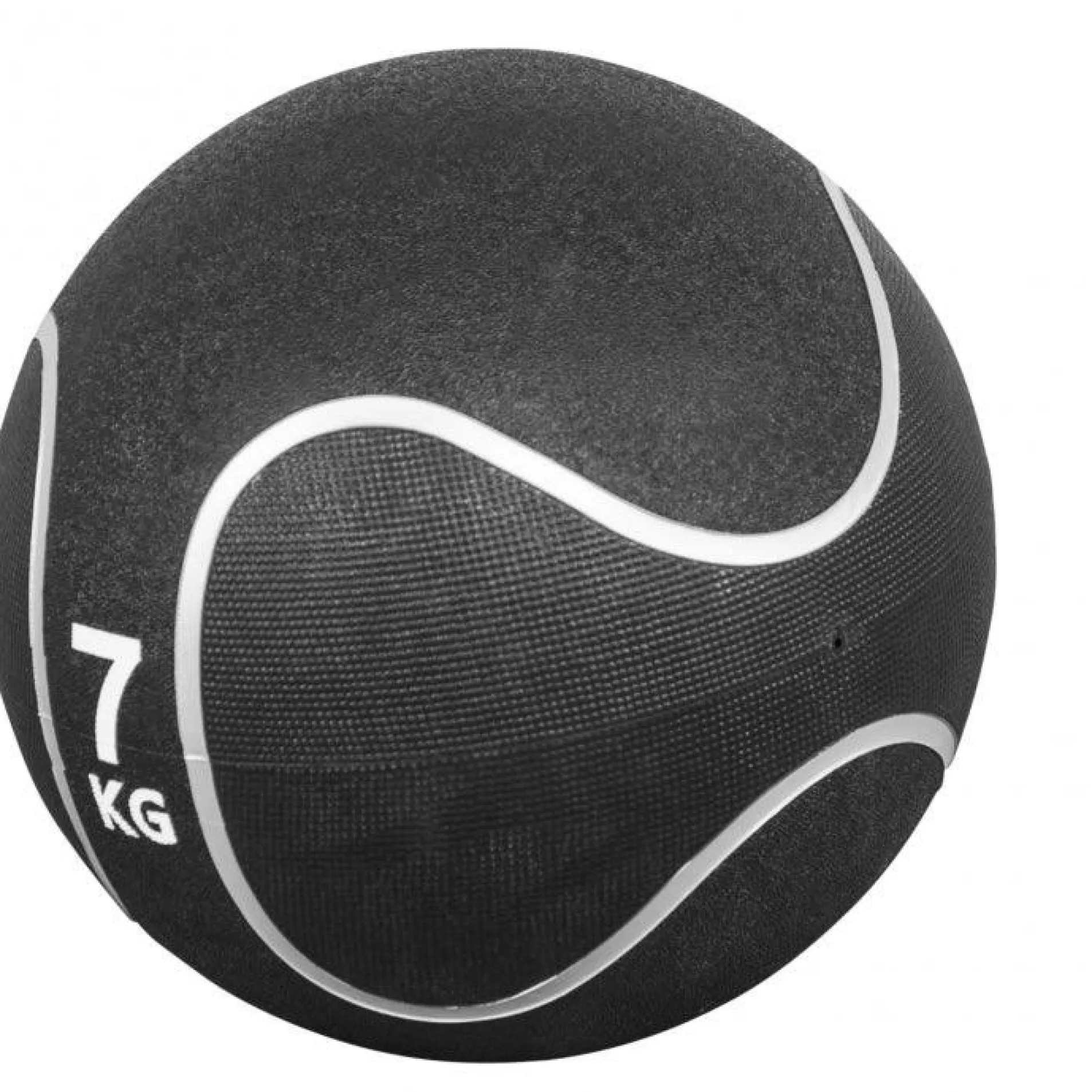 Medizinball aus Gummi Schwarz/Silber 1 - 10 kg