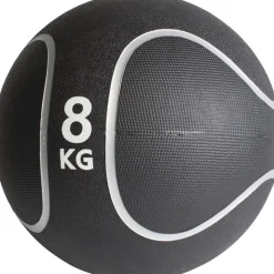 Medizinball aus Gummi Schwarz/Silber 1 - 10 kg