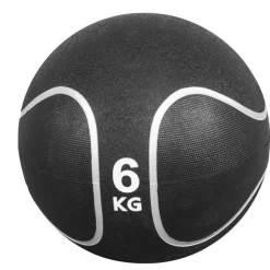 Medizinball aus Gummi Schwarz/Silber 1 - 10 kg
