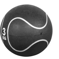 Medizinball aus Gummi Schwarz/Silber 1 - 10 kg