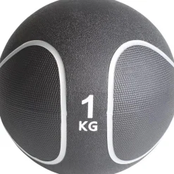 Medizinball aus Gummi Schwarz/Silber 1 - 10 kg