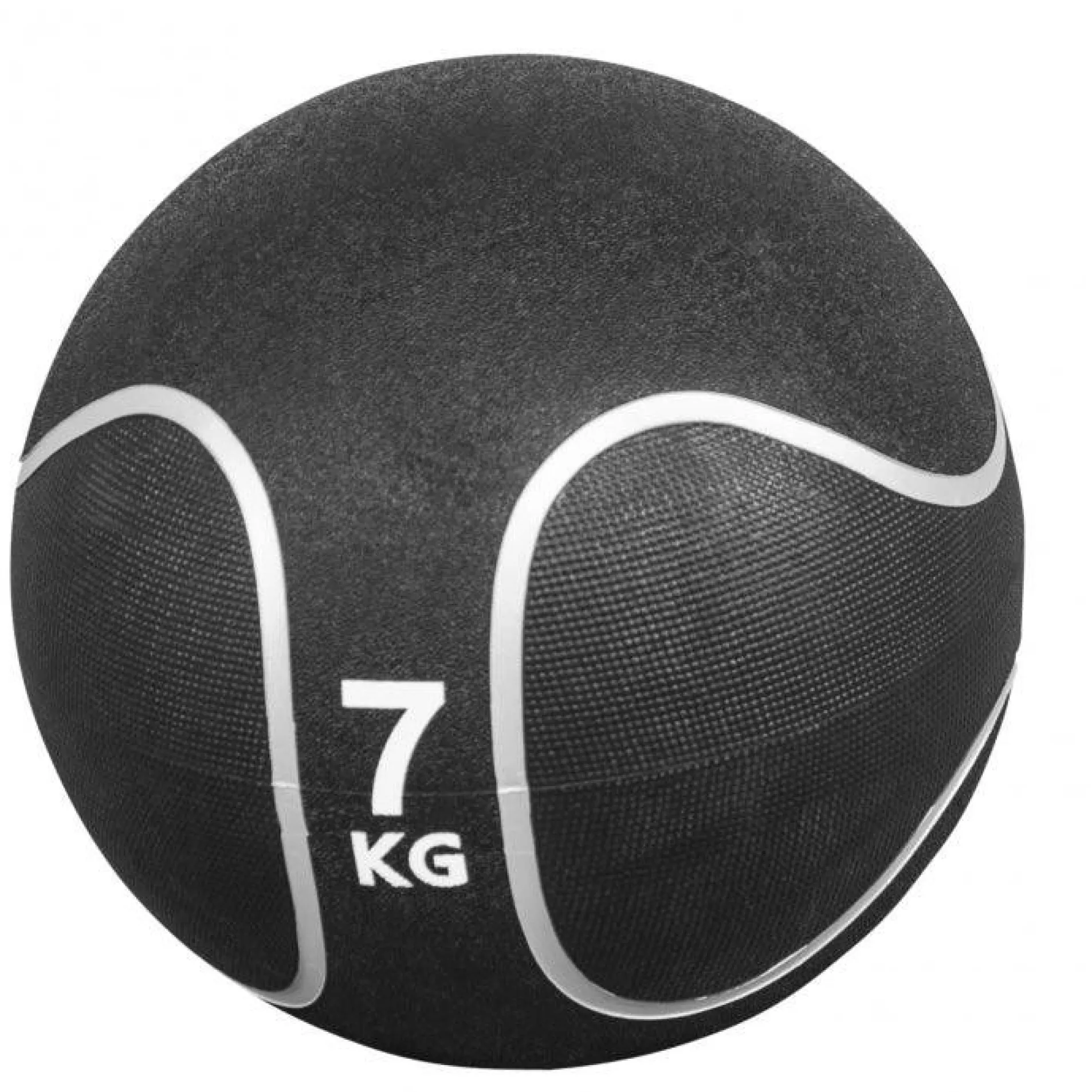 Medizinball aus Gummi Schwarz/Silber 1 - 10 kg