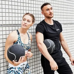 Medizinball aus Gummi Schwarz/Silber 1 - 10 kg