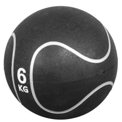 Medizinball aus Gummi Schwarz/Silber 1 - 10 kg