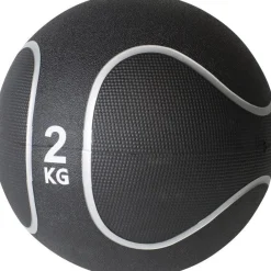 Medizinball aus Gummi Schwarz/Silber 1 - 10 kg