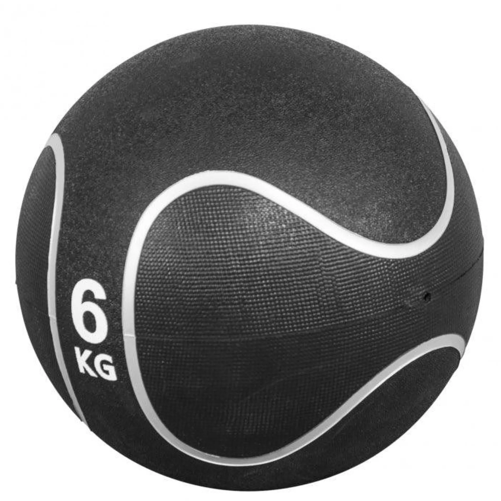 Medizinball aus Gummi Schwarz/Silber 1 - 10 kg
