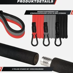 Pilates Set inkl, Stange und Widerstandsbänder